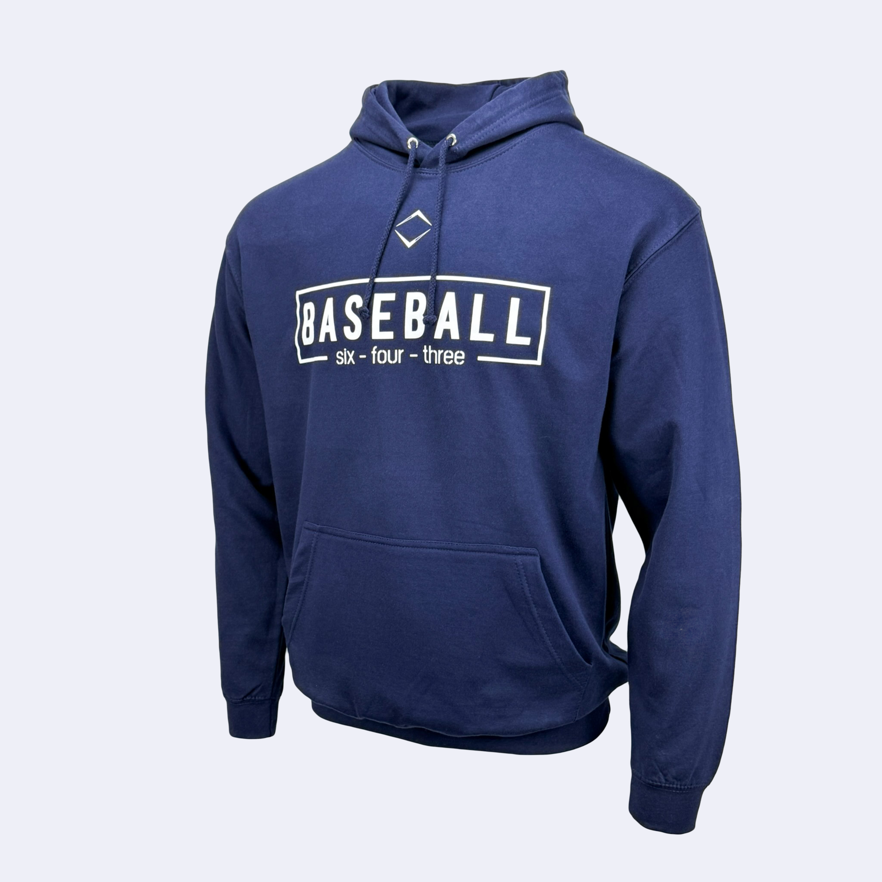 BOX HOODIE - NAVY/WHITE V1