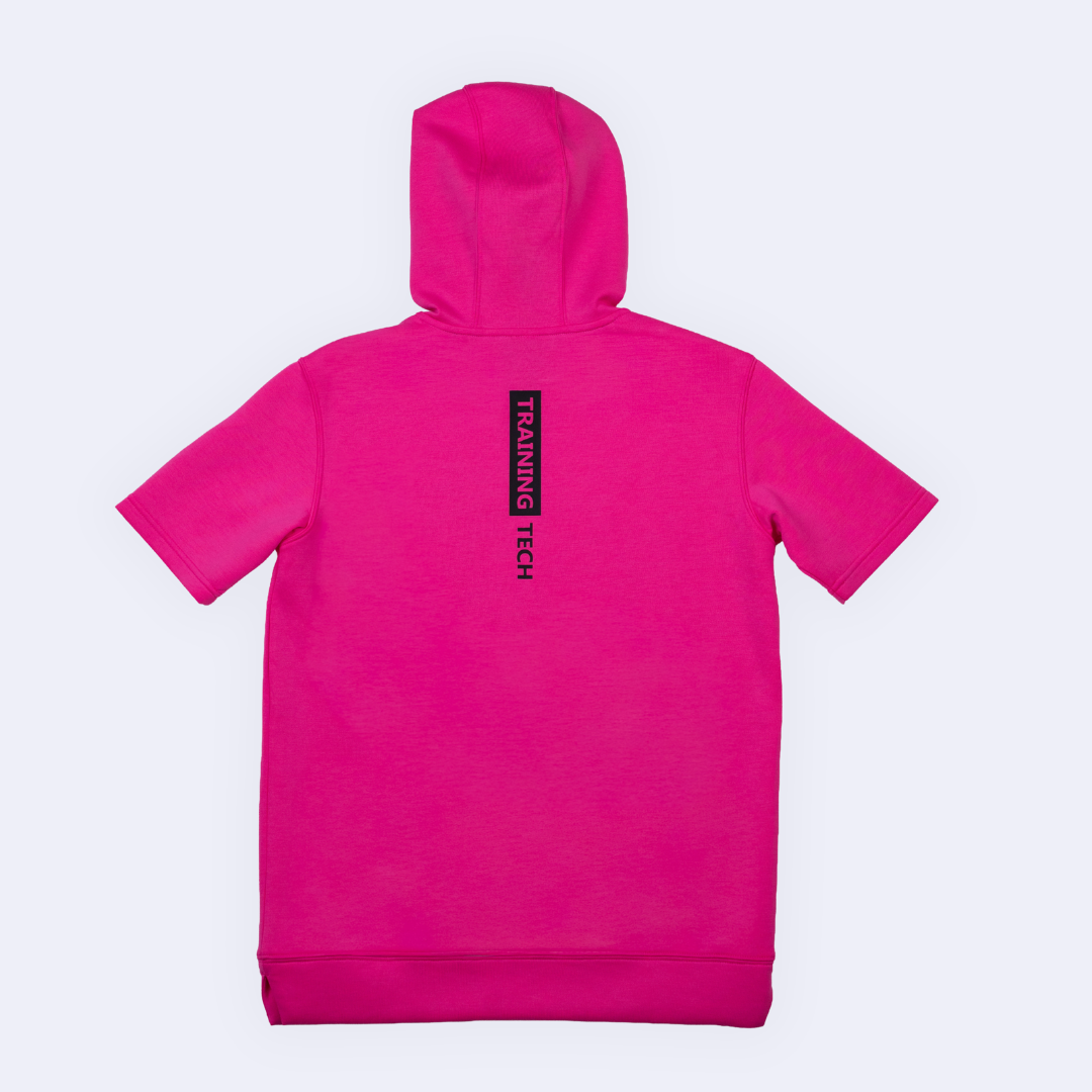 SHORT-SLEEVE HOODIE - 643 BOX ELECTRIC PINK V2