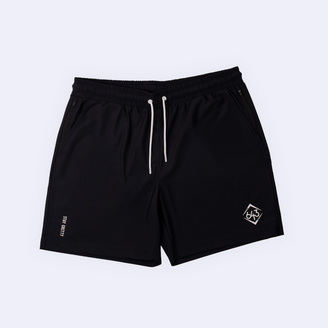 Solid Shorts - Black/White V2