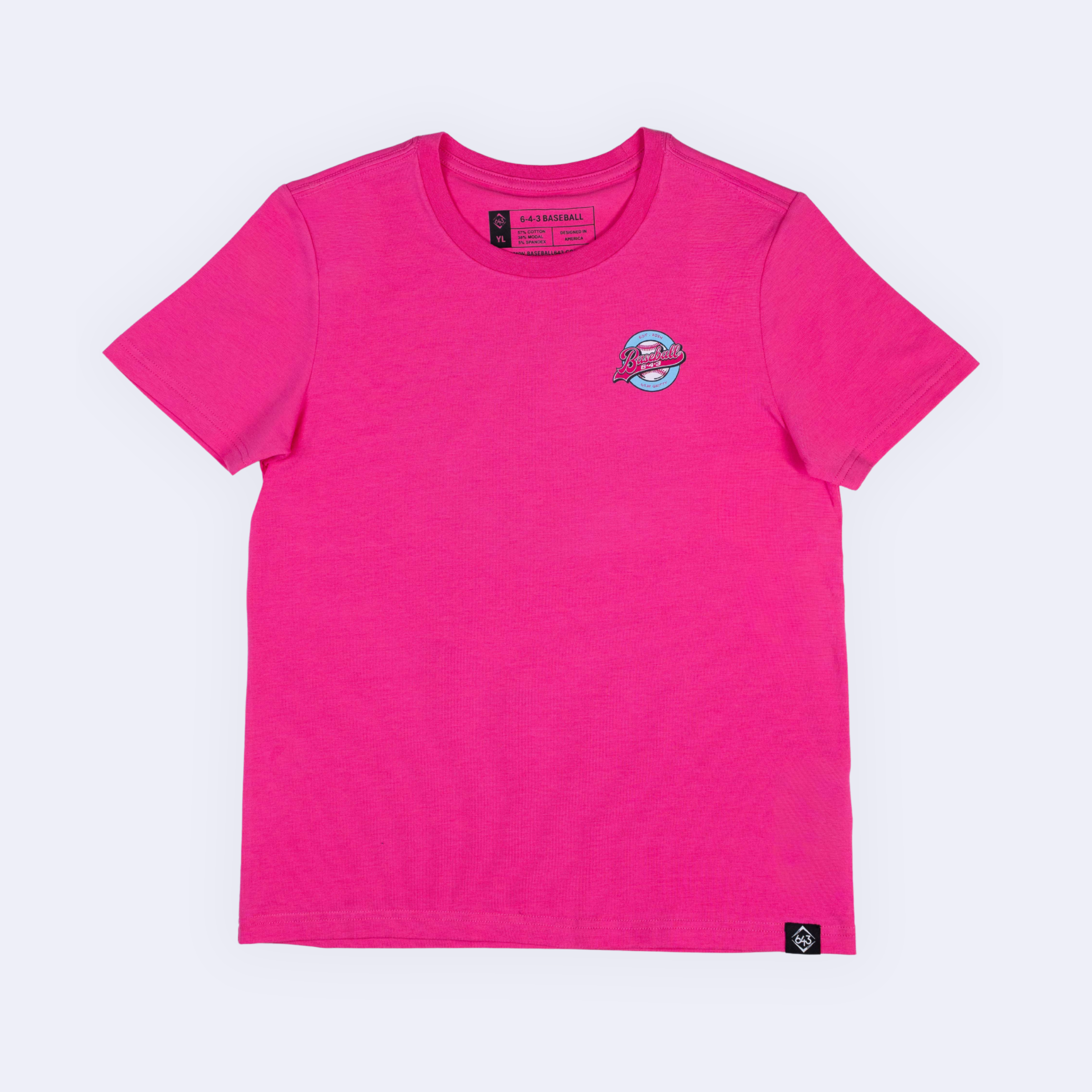 643 CIRCLE BRAND YOUTH TEE - PINK V2