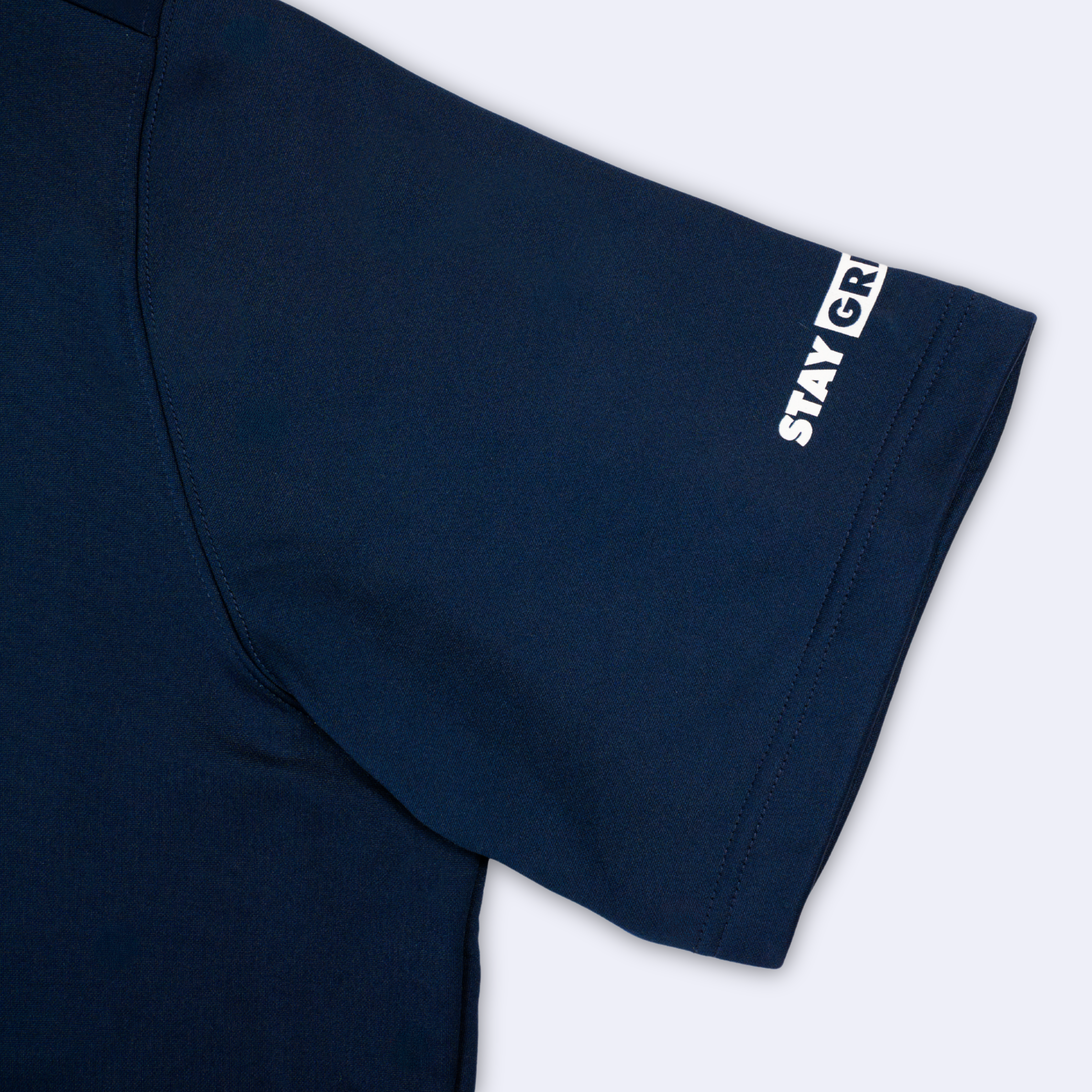 643 LOGO - NAVY/WHITE SHORT-SLEEVE HOODIE