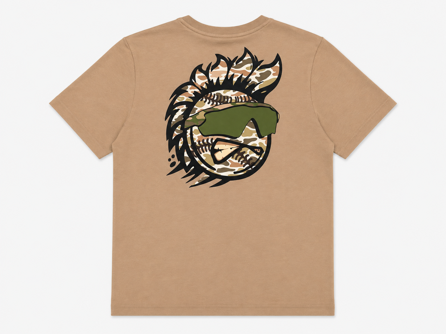 Gritty Camo Youth Tee - Tan V2