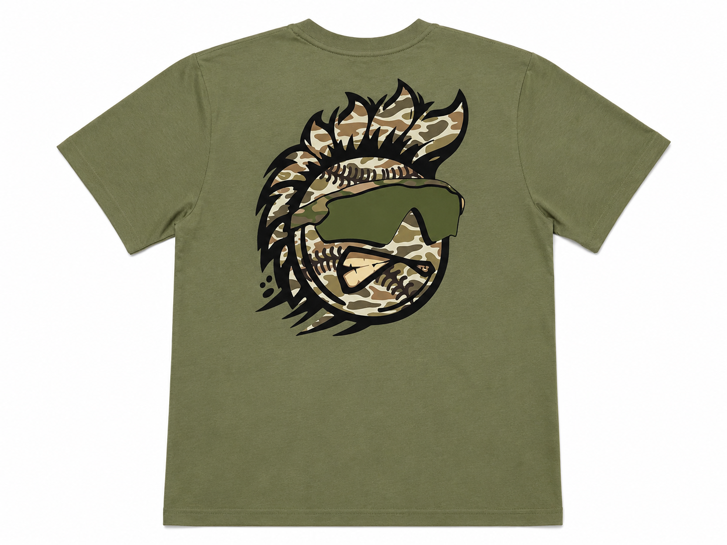Gritty Camo Tee - Olive V2