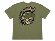 Gritty Camo Tee - Olive V2