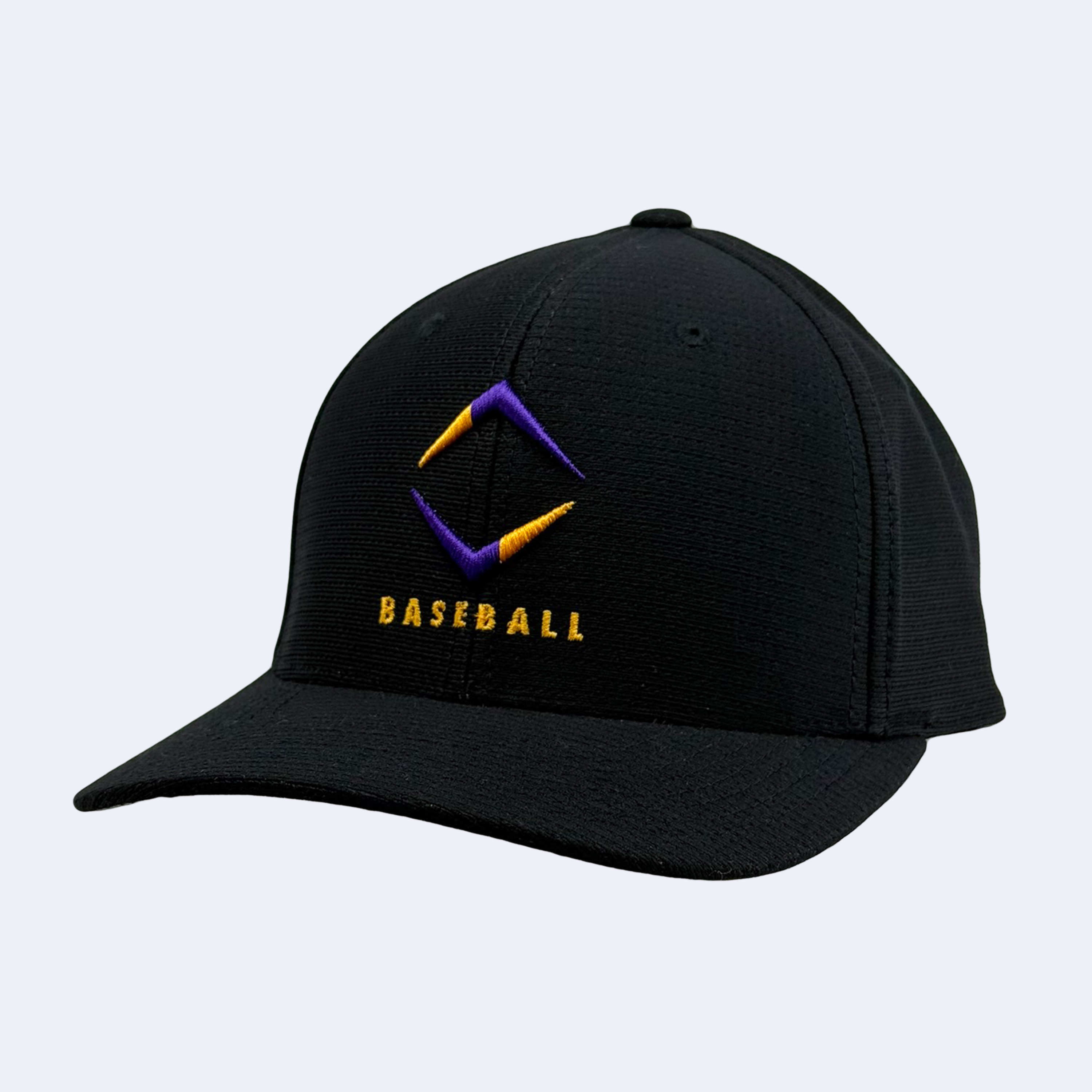 DIAMOND COOL & DRY HAT - BLACK/PURPLE & GOLD