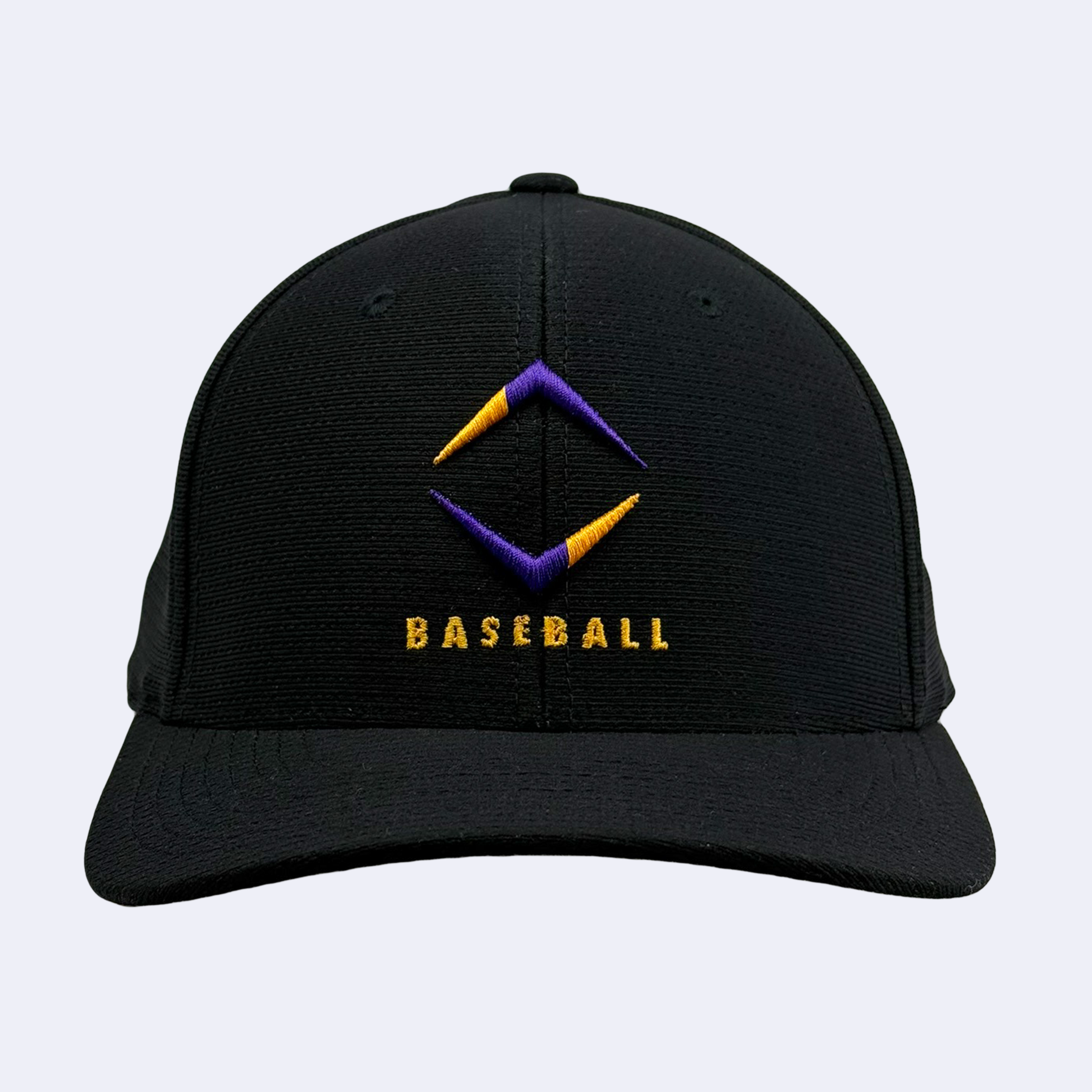 DIAMOND COOL & DRY HAT - BLACK/PURPLE & GOLD