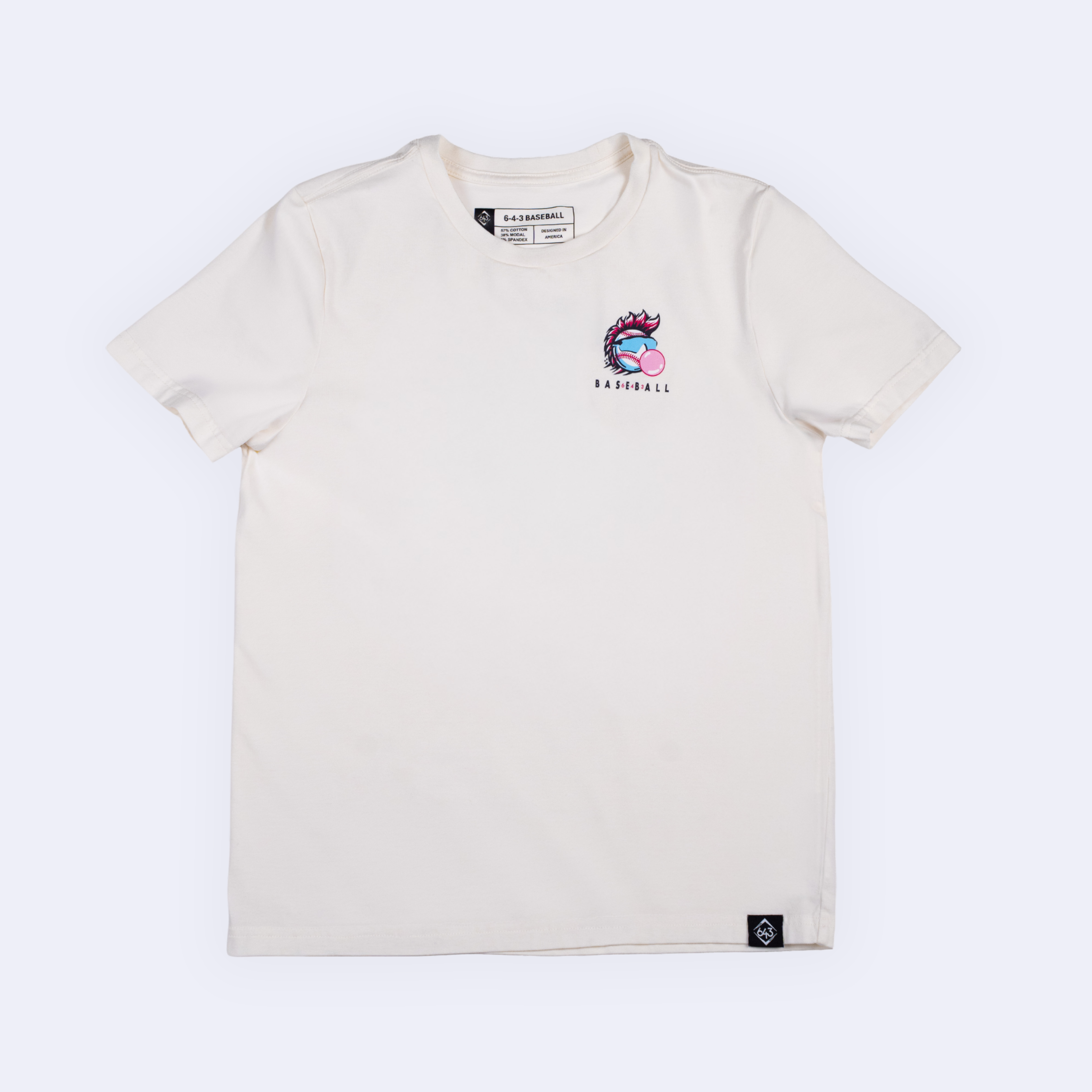 DOUBLES & BUBBLES YOUTH TEE - CREAM V2