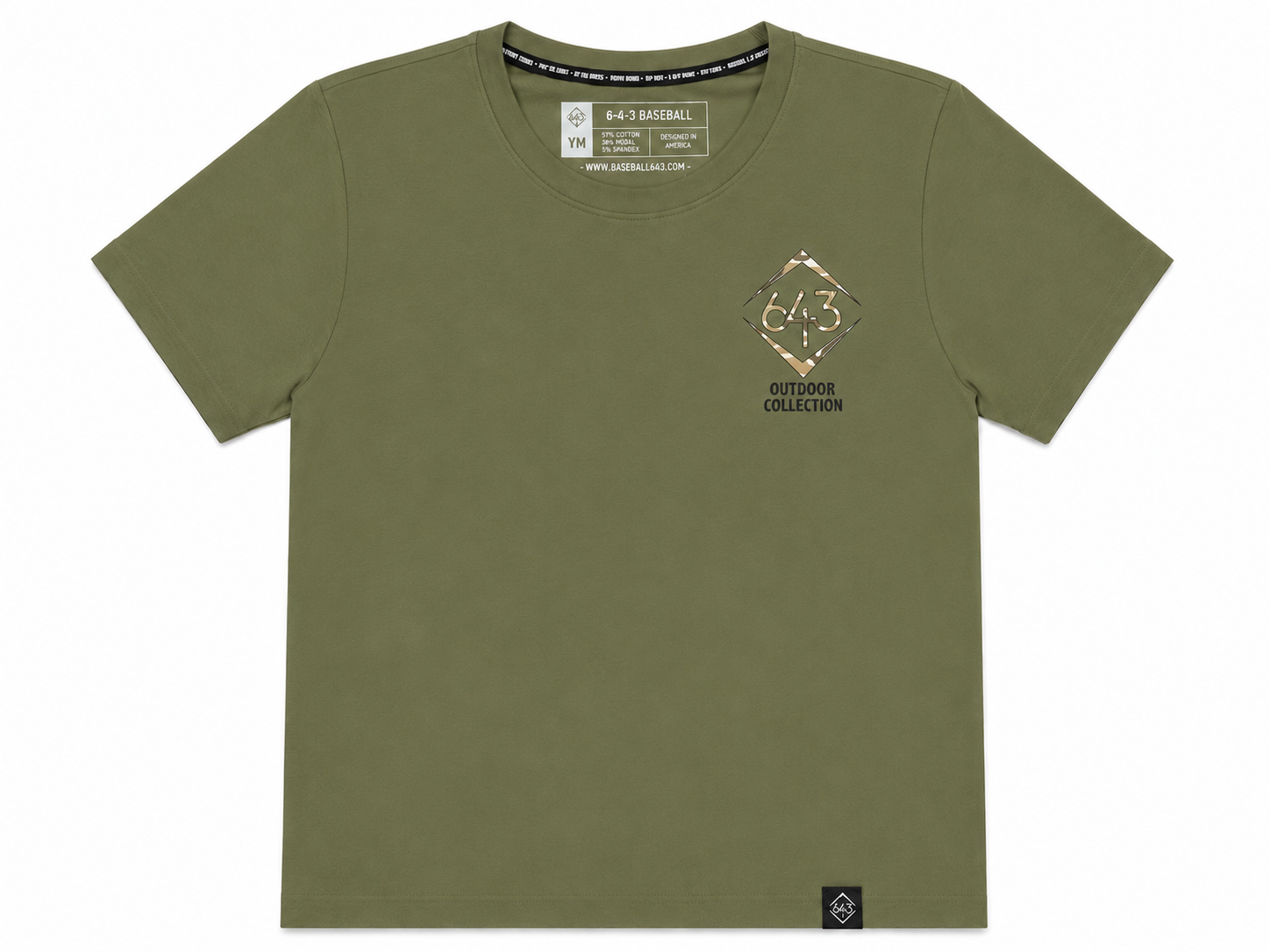 Gritty Camo Youth Tee - Olive V2