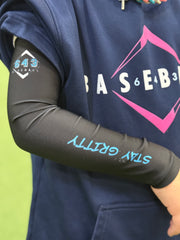 ARM SLEEVE - ADULT BLACK/BLUE