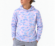 Youth Performance Hoodie - Cotton Candy Camo