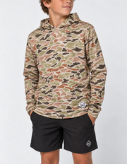 Youth Performance Hoodie - Vintage Duck Camo