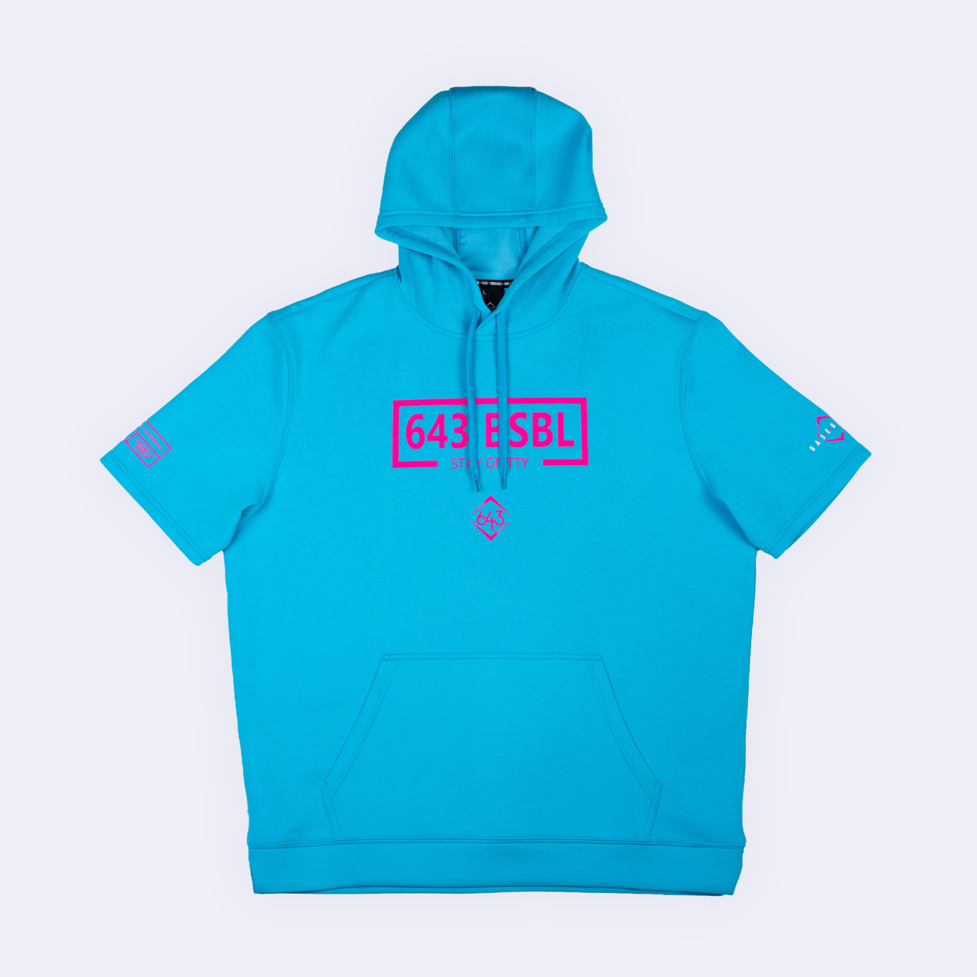 SHORT-SLEEVE HOODIE - 643 BOX ELECTRIC BLUE V2