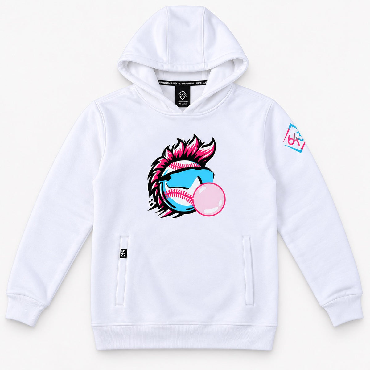 Gritty Baller Youth Hoodie White front