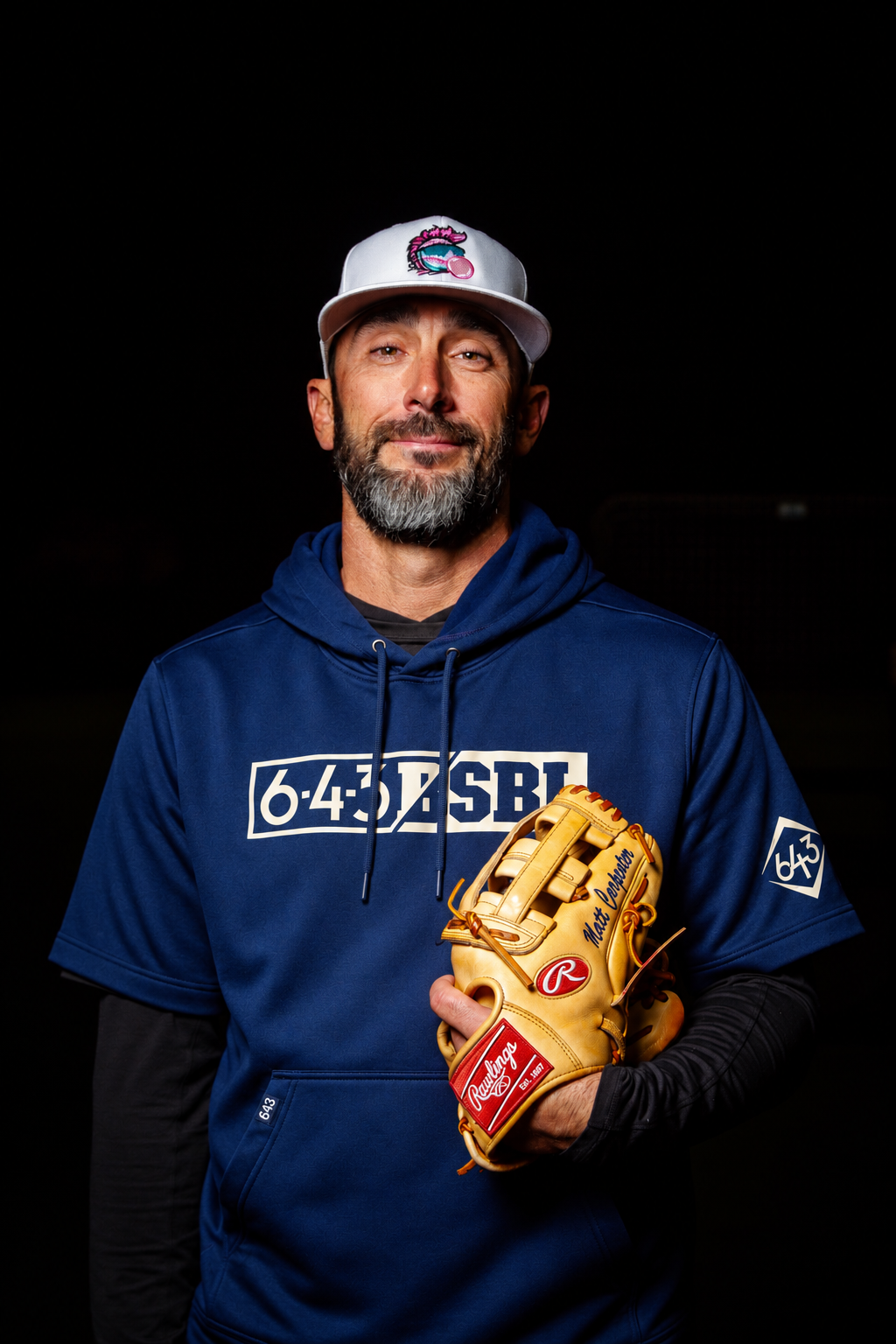 Highlight Youth Short Sleeve Hoodie Navy worn by a player