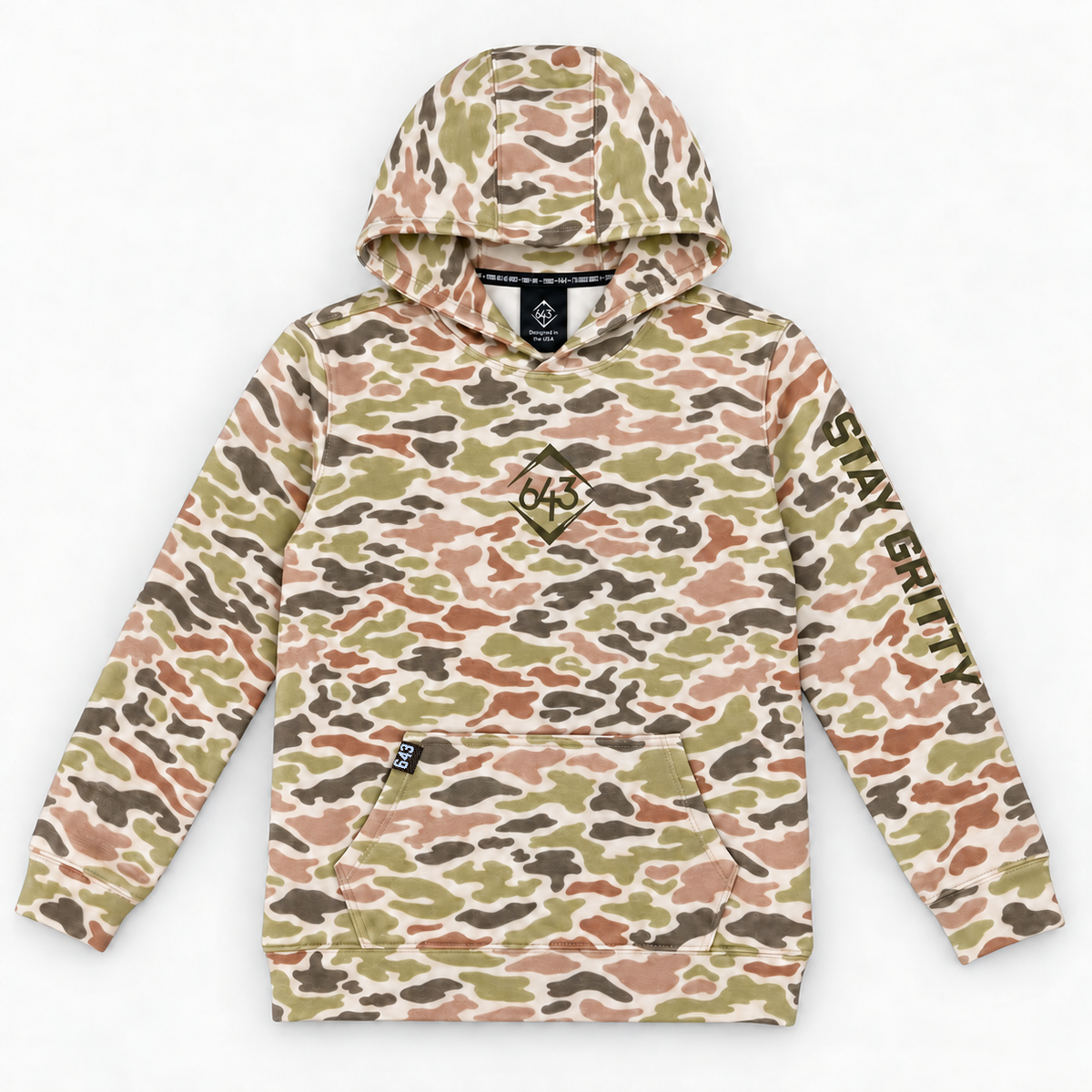 Vintage Duck Camo Hoodie front
