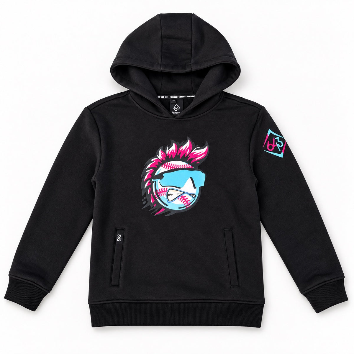Gritty Baller Youth Hoodie Black front