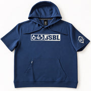 Highlight Short Sleeve Hoodie Navy front