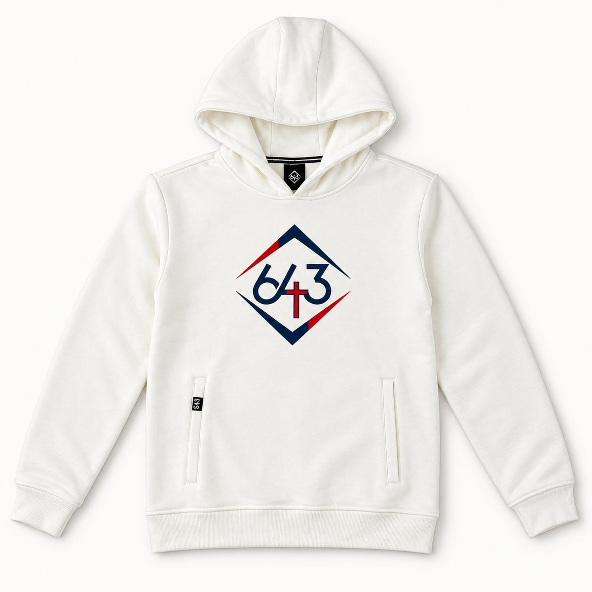 643 Cross Brand Hoodie Cream front
