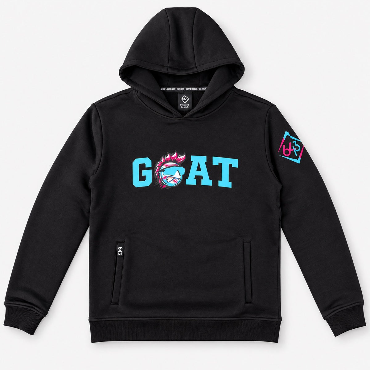 GOAT Youth Hoodie Black front
