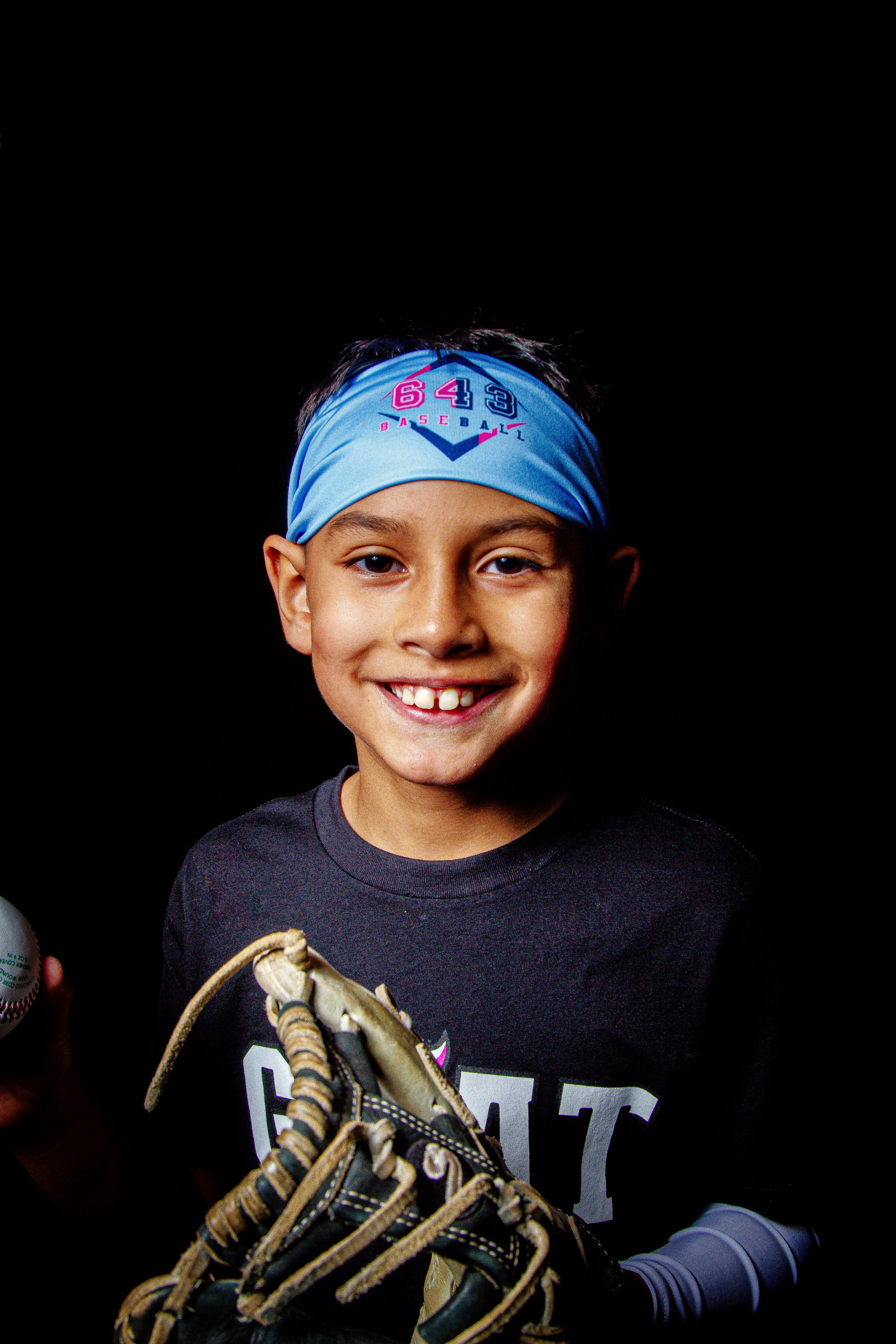 643 BASEBALL LOGO HEADBAND - LIGHT BLUE