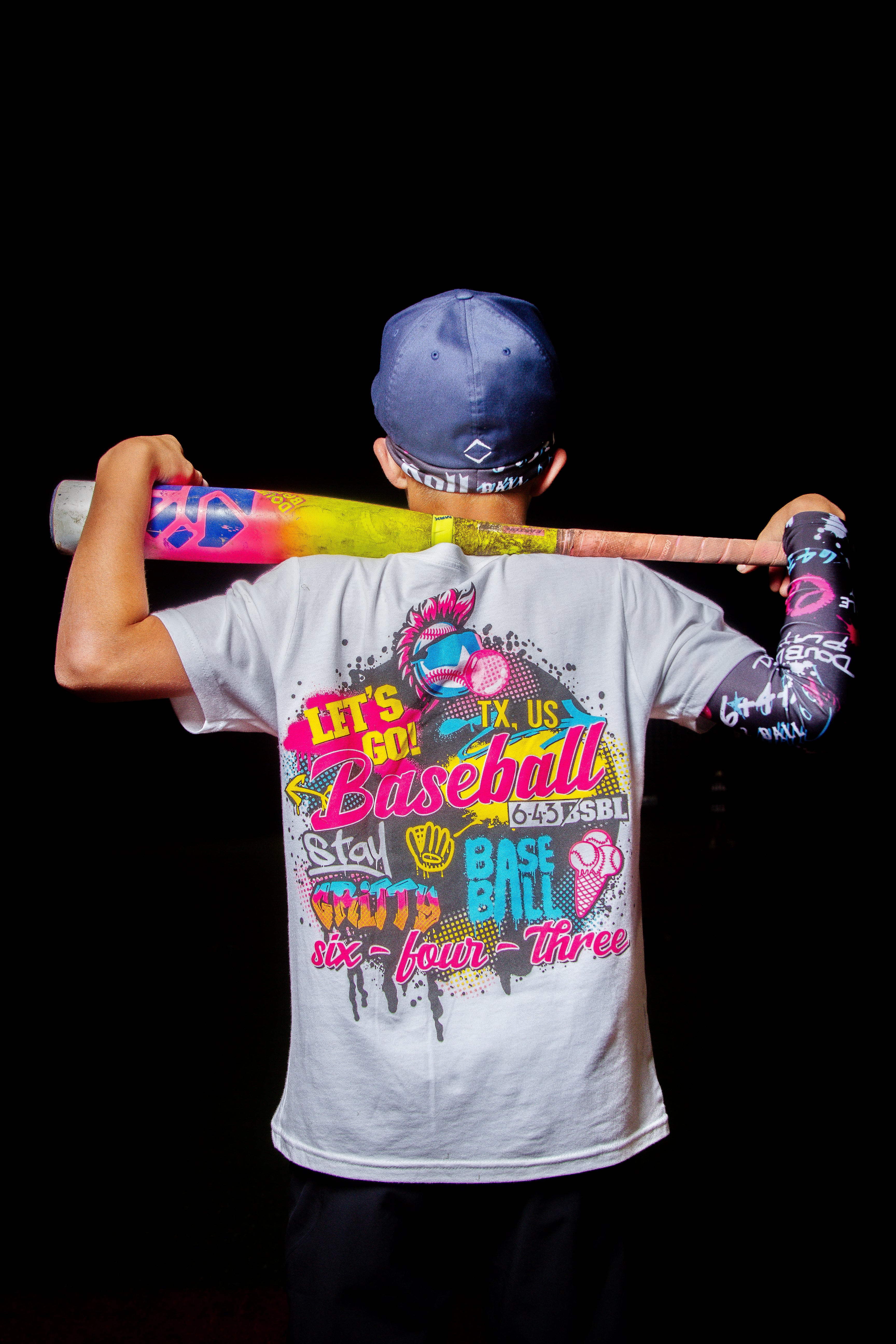 Drip Drop Youth Tee - White V1 – 6-4-3 BASEBALL